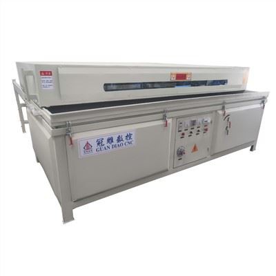 Máquina de prensa de formación de membrana de vacío caliente de laminación de lámina de PVC de puert