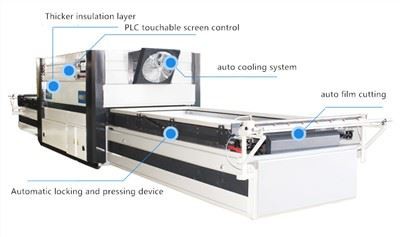 Máquina de prensa formadora de membranas al vacío en caliente