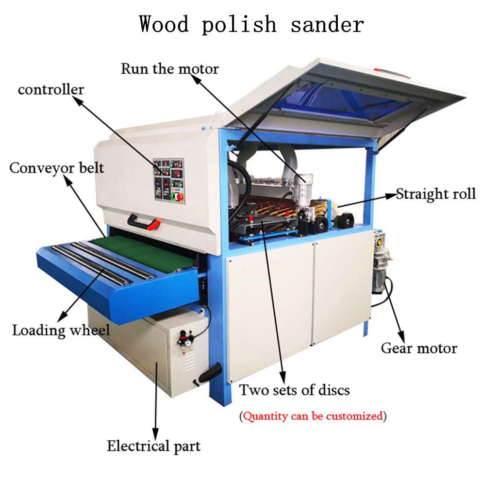 Wood polishing machine sander